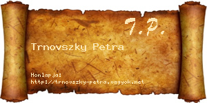 Trnovszky Petra névjegykártya